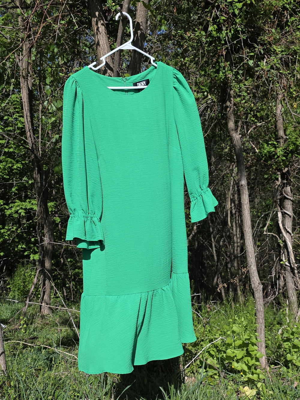 DKNY Size 12  Emerald Green Crewneck Dress